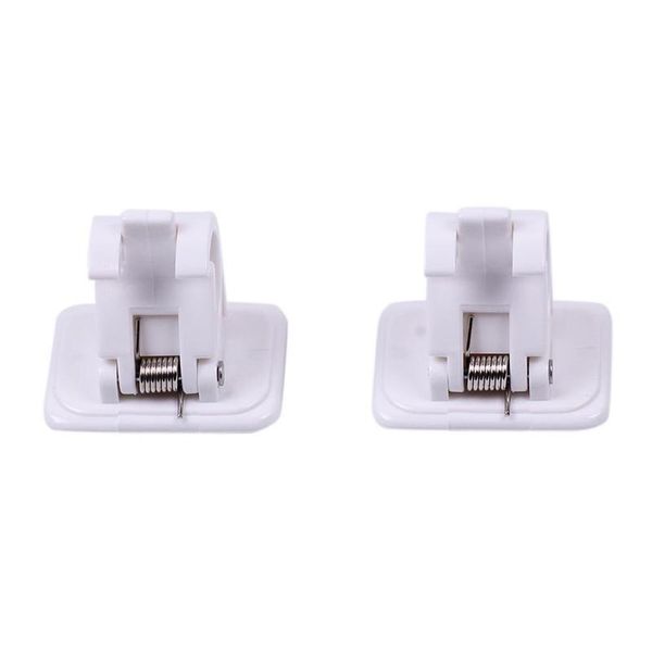 

2pcs/set shelf clip towel shelf fixed clip open buckle hanging rod clip with rod hanging towel curtain adhes wmthds