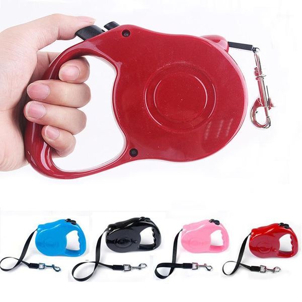 

16.5ft (5m) automatic dog leads retractable pet leash nylon traction rope chain harness dog collar for medium large dogs1