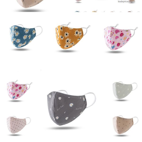 

face 100% kids cotton washable cartoon mouth reusable mask with filter dus fd18 jnsq