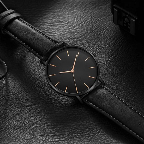 

pu men's fashion selling no geneva with quartz wristwatch, Slivery;brown