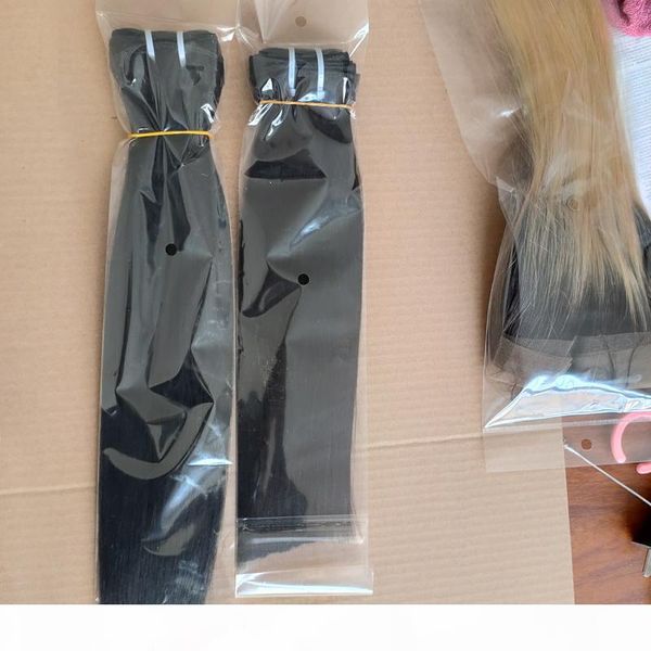 

elibess silky straight hair 3 or 4pcs virgin human hair extensions r 100g one piece hair bundle, ing, Black