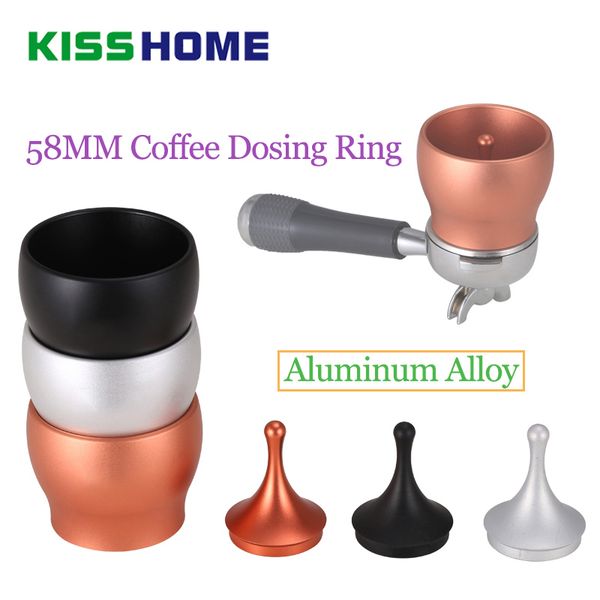 

espresso tamper intelligent dosing ring barista aluminum coffee maker brewing bowl quantitative cup grinder accessories q0109