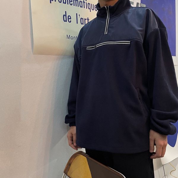 

men sweater fleece autumn fashion sweatshirts with stand collar casual streetwear mens clothing m-xl, Black