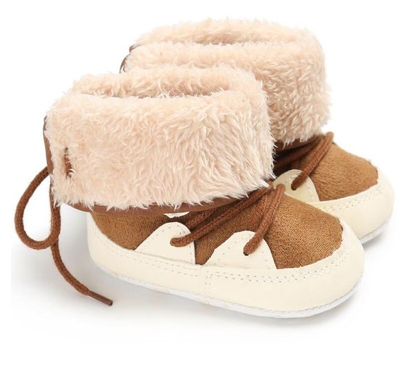 

6pairs/12pcs winter warm first walkers baby ankle snow boots infant crochet knit fleece baby shoes for boys girls