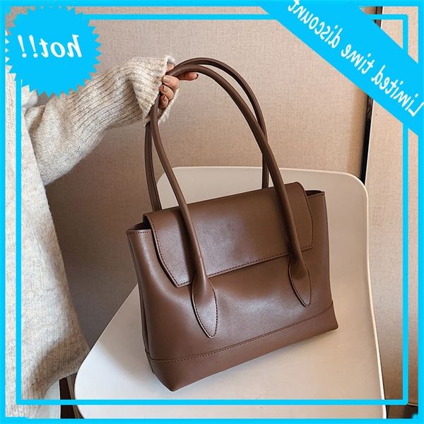 

2020 new style temperament large capacity simple commuting to work one shoulder hand tote women's bag