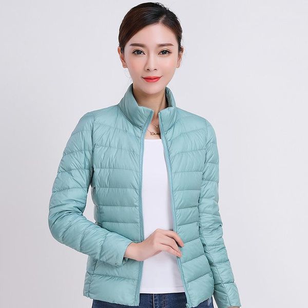 

women's down & parkas 2021 autumn winter ultralight 90% white duck coat women outerwear slim short jacket fashion warm coats re0773, Black