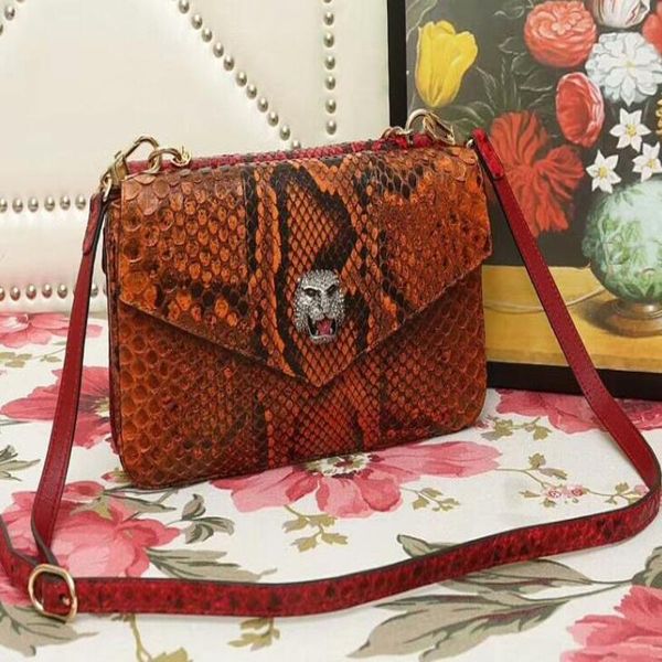 

524822 medium 27cm double 5a construction dhl shoulder bag,feline head with crystals,chain handle,come with dust bag+box y9so2 mukk