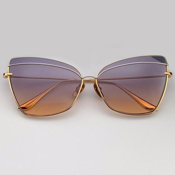 

sunglasses vintage fashion cat eye brand design metal frame women luxury men eyeglasses with original box uv400, White;black