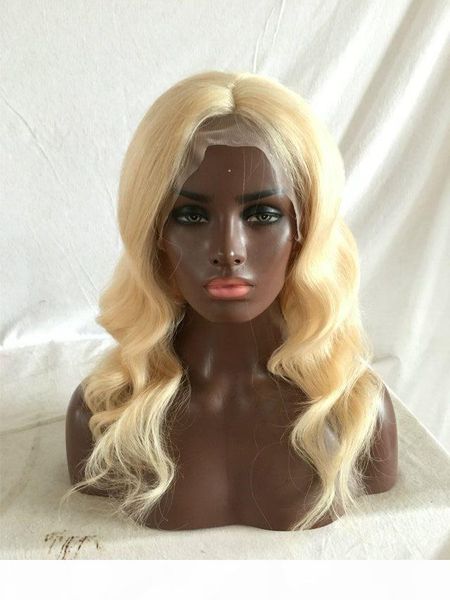 

brazilian 613 blonde full lace wig glueless lace front wig natural silky straight human hair wigs with parting fast ship, Black;brown