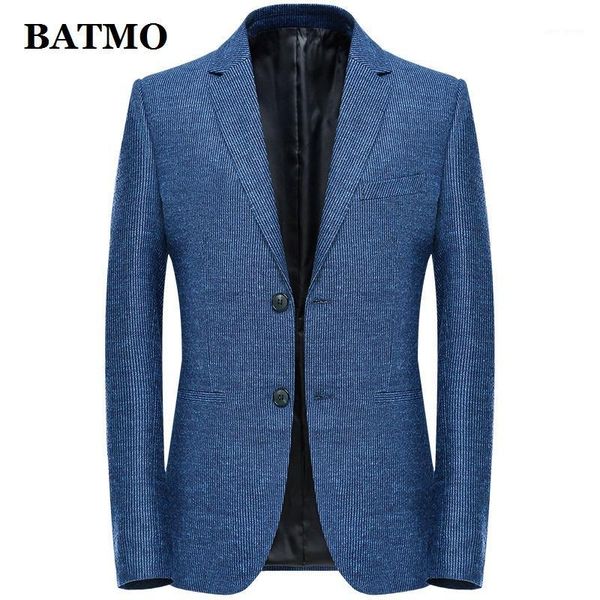 

batmo 2020 new arrival spring casual blazer men,men's casual jackets,plus-size m-4xl 30191, White;black
