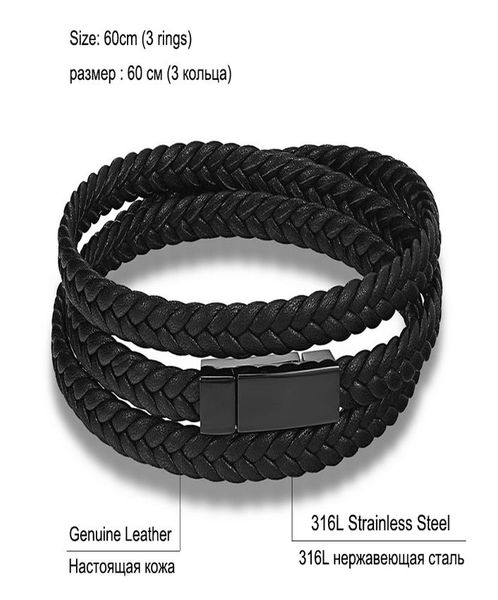 

xqni 2017 fashion charm bracelets 316l stainless steel chain genuine bracelets men braid leather bracelets for women sqcsdk, Golden;silver