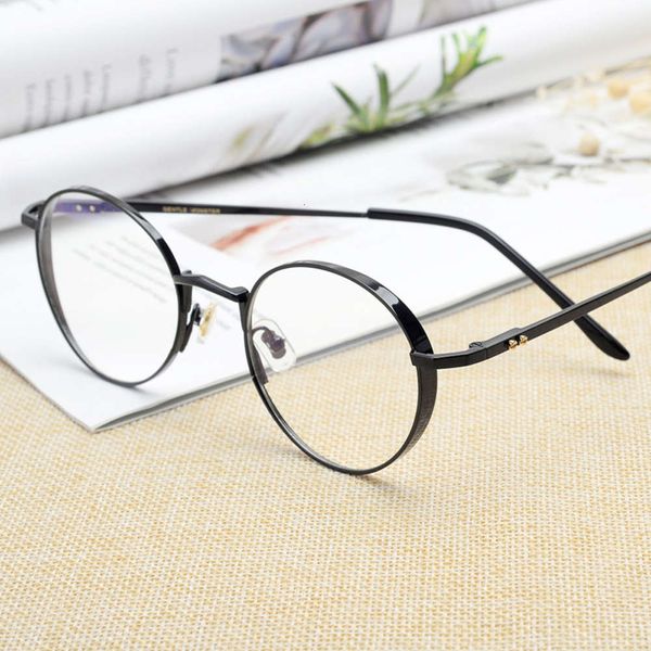 

small titanium japane round frame pure republic of china wind ultra light small face height evangelical myopia wide edge spectacle frame, White;black