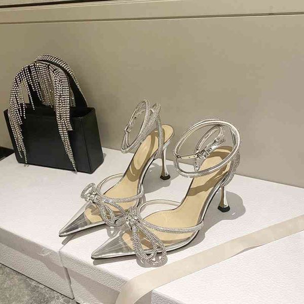 

blings transpare bling sequins weddings dress shoes pumps pointed toe slip on high heels wedding metal bow diamond heel glitter shoe mach, Black