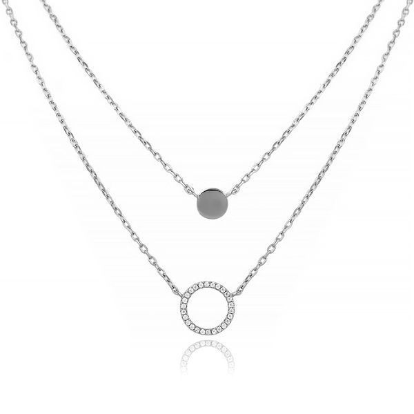 

simple style zircon jewelry geometry accessories women's necklace party gift q1218, Black