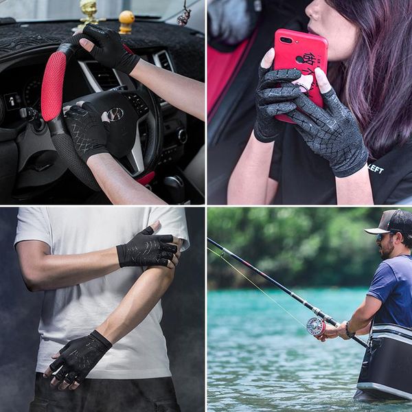 

rockbros cycling bike gloves touch screen breathable elasticity men women driving hiking outdoor mtb bicycle gloves sqcuis pingtoy, Black