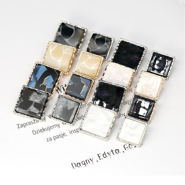 

3pieces square gold buttons for clothing fashion women suit clothes decorative button metal sewing accessories bbyqxe, Blike;white
