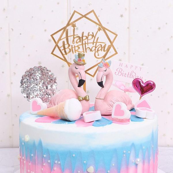 

decorative objects & figurines mini kawaii room decor flamingo pink home children's fairy garden kids decoration christmas gift1
