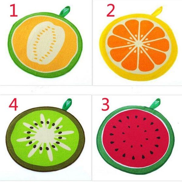 urtmmu factory price towels kitchen bathroom absorbent use cartoon microfiber cleaning rag wiping napkin fruit print hand towel 5 n