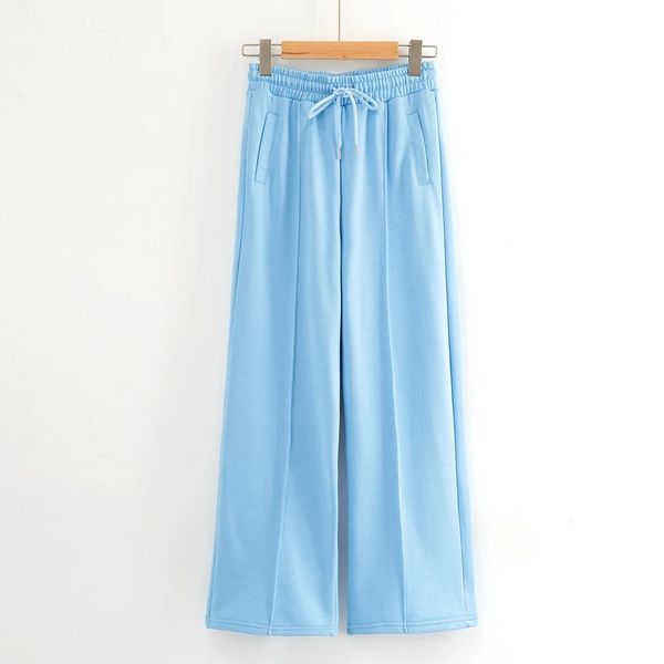 

2021 new spring of the european and american street snap easy draw string straight guard ins spell line pants yagk, Black;white