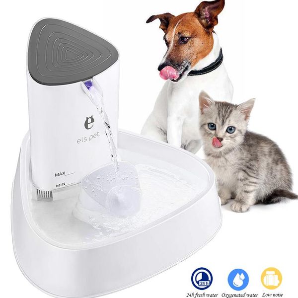 

1.8l dog cat water fountain matic water fountain dispenser with adjustable water flow activated carbon filter pet sqccgj
