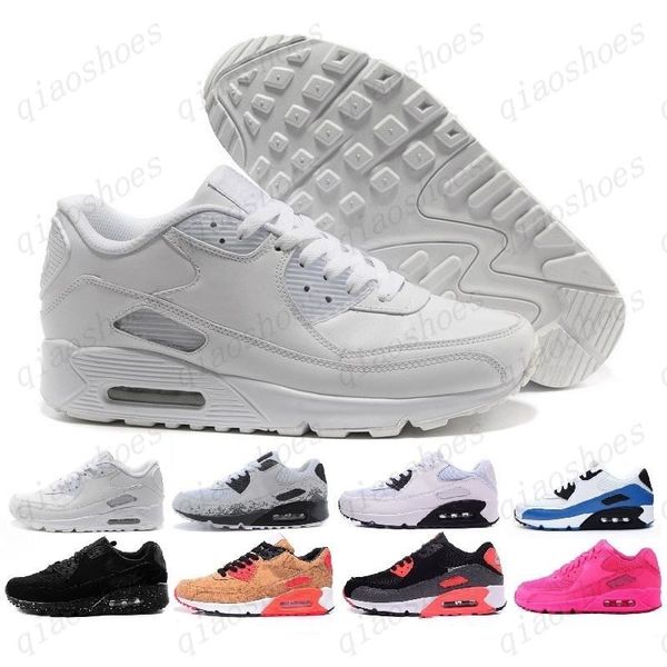 

2021 wholesale fashion men sneakers shoes classic 90 men and women running shoes sports trainer cushion 90 surface breathable sports shoes