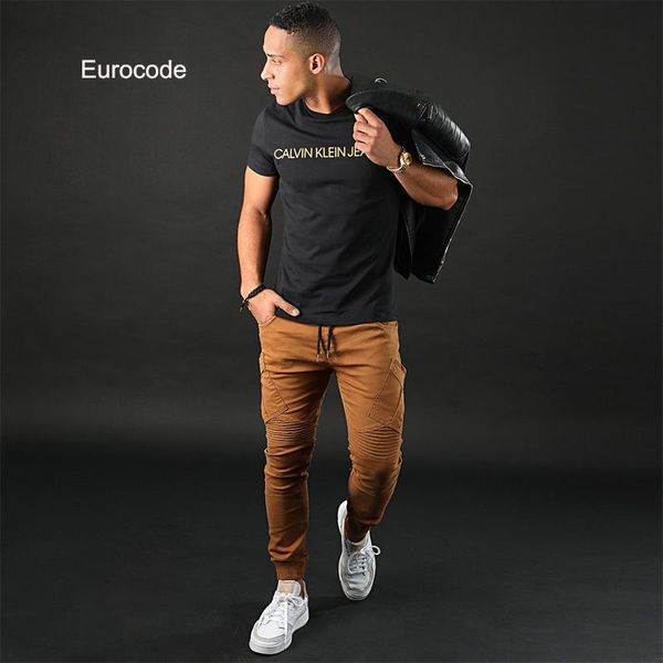 

2021 men's pants jogger spring summer european men's sports pants street wear hip hop overalls casual solid color slim fit, Black