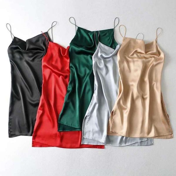 

summer 2020 new women's style dress satin suspender skirt, Black;gray