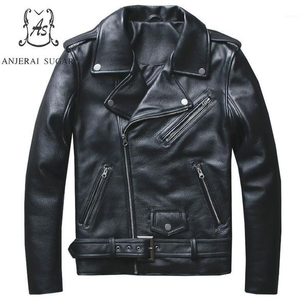 

plus size cow genuine leather jacket men black vintage turn-down collar zipper s- 5xl real sheepskin punk jacket motorcycle coat1