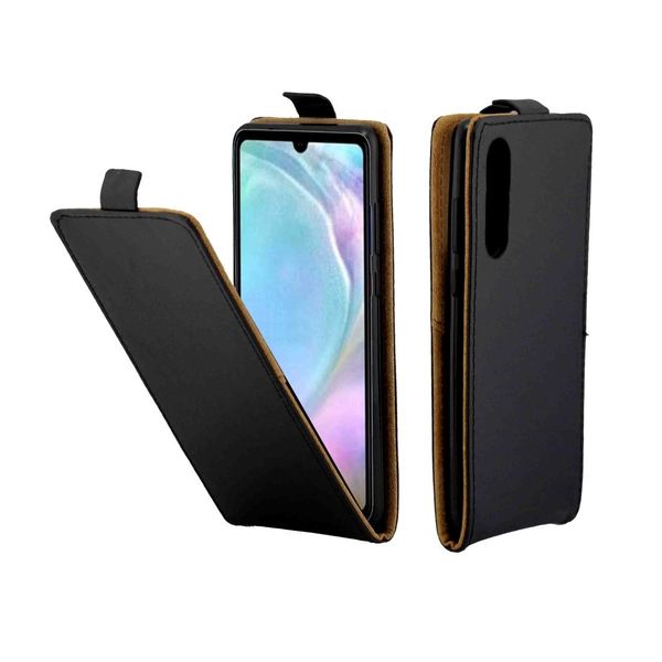 

business style vertical flip tpu leather case with card slot for huawei p30