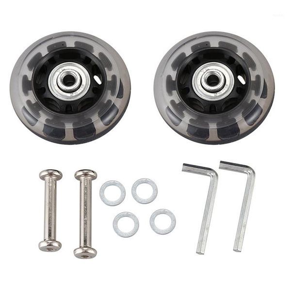 

bag parts & accessories luggage suitcase wheels replacement kit with screws washers wrenches for inline outdoor skate1, Black