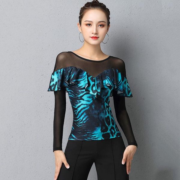 

stage wear 2021 long sleeves latin dance women fashion ballroom practice clothes, Black;red