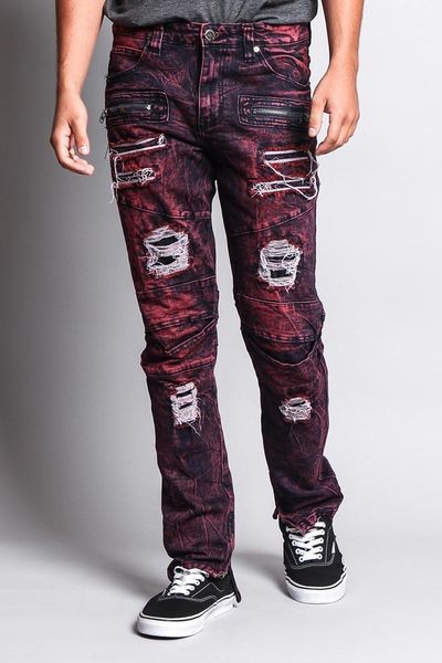 

men's jeans plus size wholesale pants usa euro africa youth men fashion casual printed middle waist straight-leg, Blue