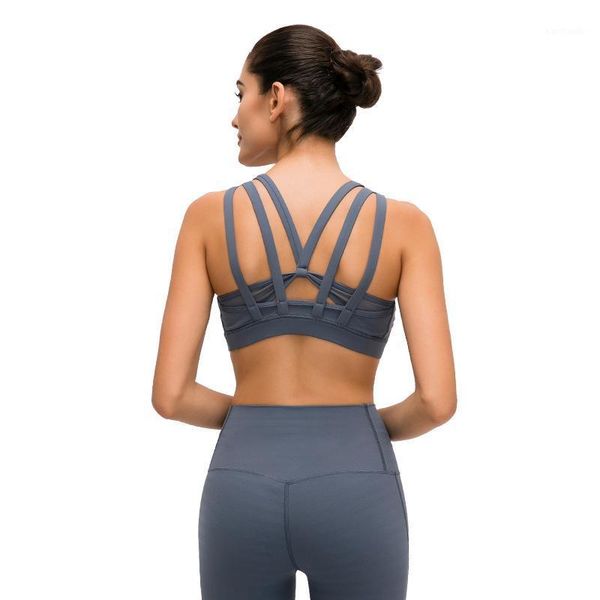 

gym clothing earth xs to xl size women plus sports bra soft material cross back strappy fitness1, White;black