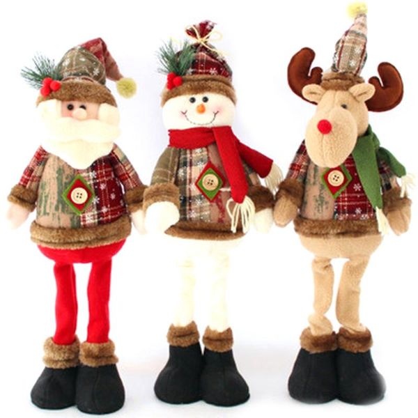 

christmas decorations retail 3-piece set of decoration dolls elk window supplies