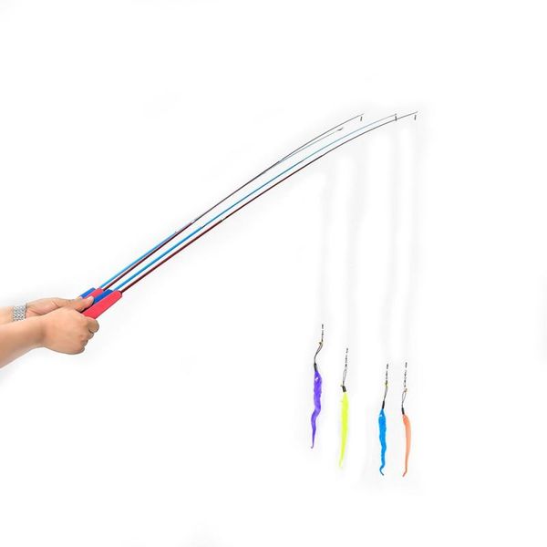 

cat toys pet interactive funny feather rod teaser wand stick training supplies