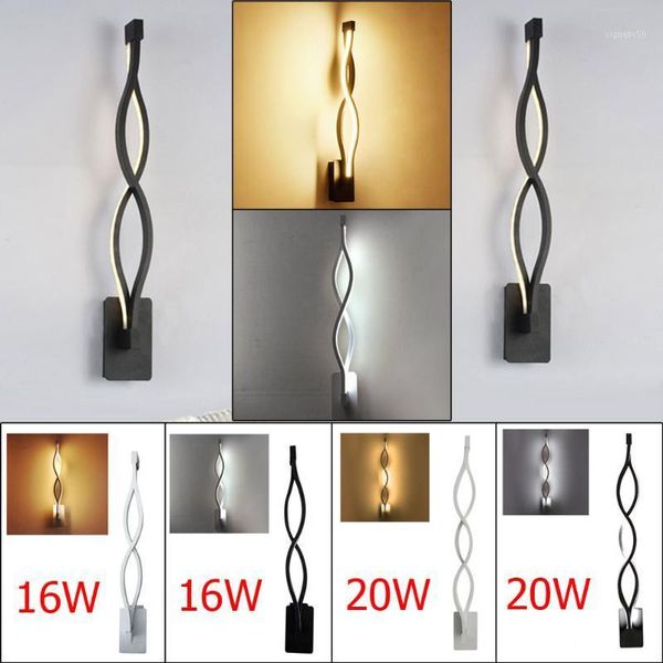 

simple led corridor wall lamp aluminum fixture wave mirror light tv background night light ac85-265v1