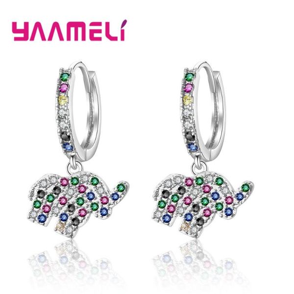

unique design 925 sterling silver drop dangle big long elephant earrings for women new fashion animal jewelry girl accessories