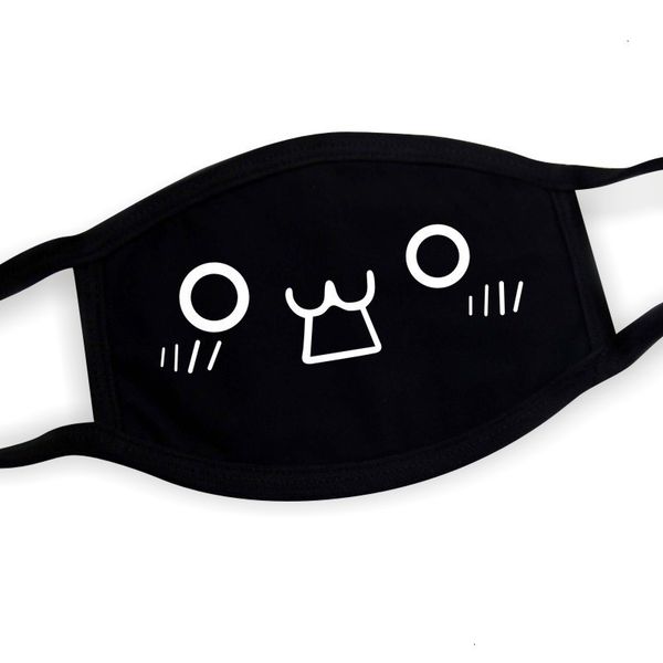 

unisexanti- black cartoon face funny teeth punk skull dust winter cubre bocas hombre cotton mouth mask