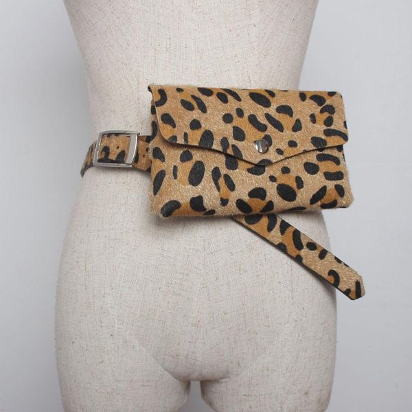 

fashion street show leopard-print horse hair mobile phone waistband decorative removable belt belt and zero wallet girl, Black;brown