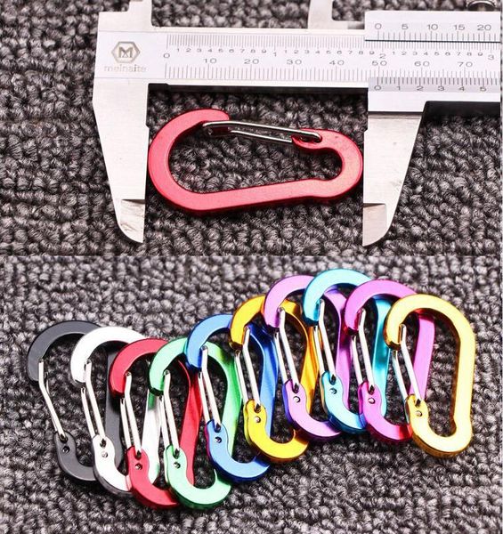 

alloy carabiner keychain outdoor camping climbing snap aluminum clip lock buckle hook diy key ring accessories, Silver
