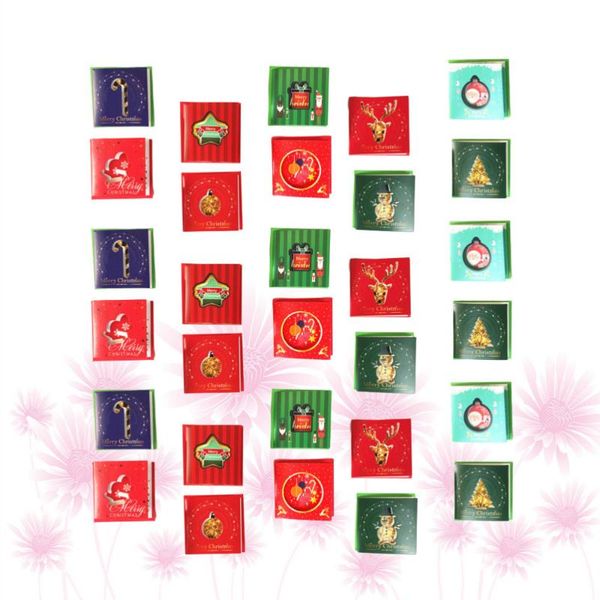 

50pcs Hollow Christmas Creative Tri-fold Blessing Gift for Christmas Festival (10pcs Per Set)