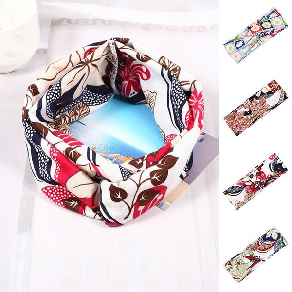 

korean multicolor tie dye printing headbands twist cross headband sport yoga turban headbands wide elastic headwear accessories q bbywpj