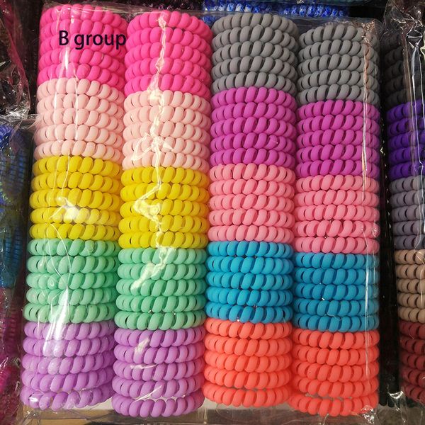 

factorygqa0girls 2020 elastic frosted colored for telephone wire headwear ponytail holder rubber bands women hair accesspoh1