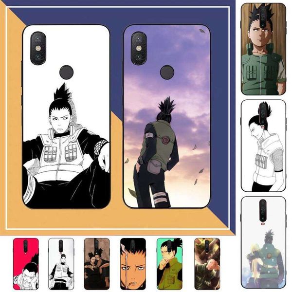

1dwbpcs naruto shippuden animation - cartoon shikamaru phone case redmi note 7 8 9 6 5 4 x pro 8t 5a