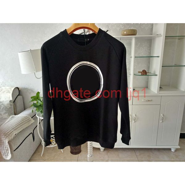 

sweatshirt men street dance skateboard cotton classic embroidery round neck plus velvet fashion have hat new stylend4sb, Black