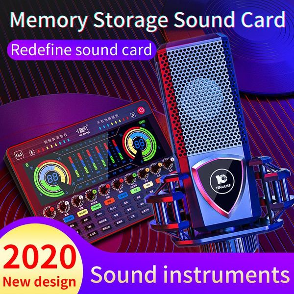 

sound cards card for live broadcast stream profession adjustable volume audio usb instrument rechargeable microphone mixer