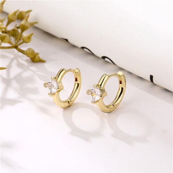 

fashion round geometric hoop earrings crystal earrings for women girls jewelry, Golden;silver