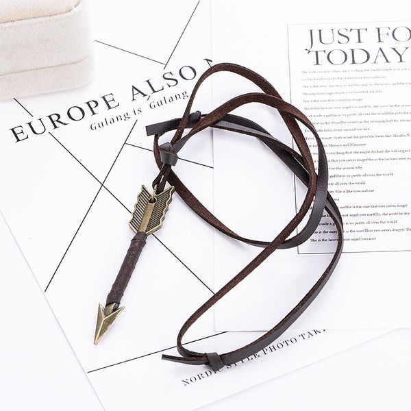 

мода trend men vintage wild wild arrow punk ожерелья сплав подвески личности личности тело choker цепочка ювелирных изделий подарок jellgez, Silver