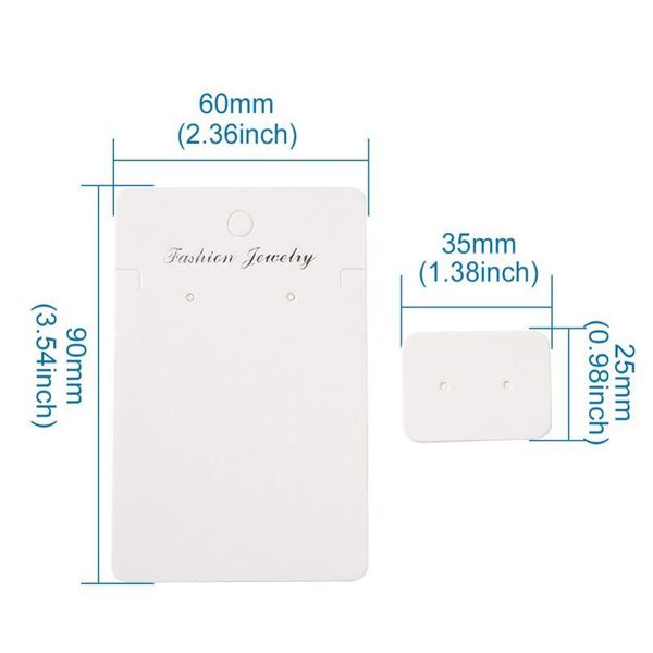 

earring display kraft paper price tags cardboard display cards white black 400pcs/set earring bbyard