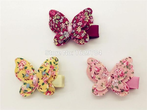 

hair accessories boutique 30pcs fashion cute floral butterfly hairpins solid kawaii animal clips princess headwear, Slivery;white
